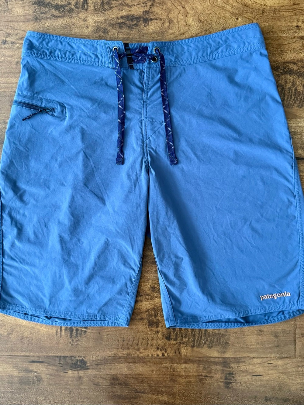 Patagonia Board Shorts Mens 32 Blue Swim Trunks Surf Nylon Drawstring Pocket